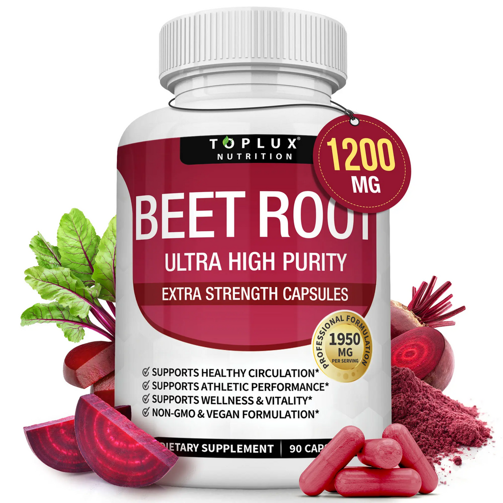 Organic Beet Root Capsules – Supports Blood Flow, Circulation & Energy