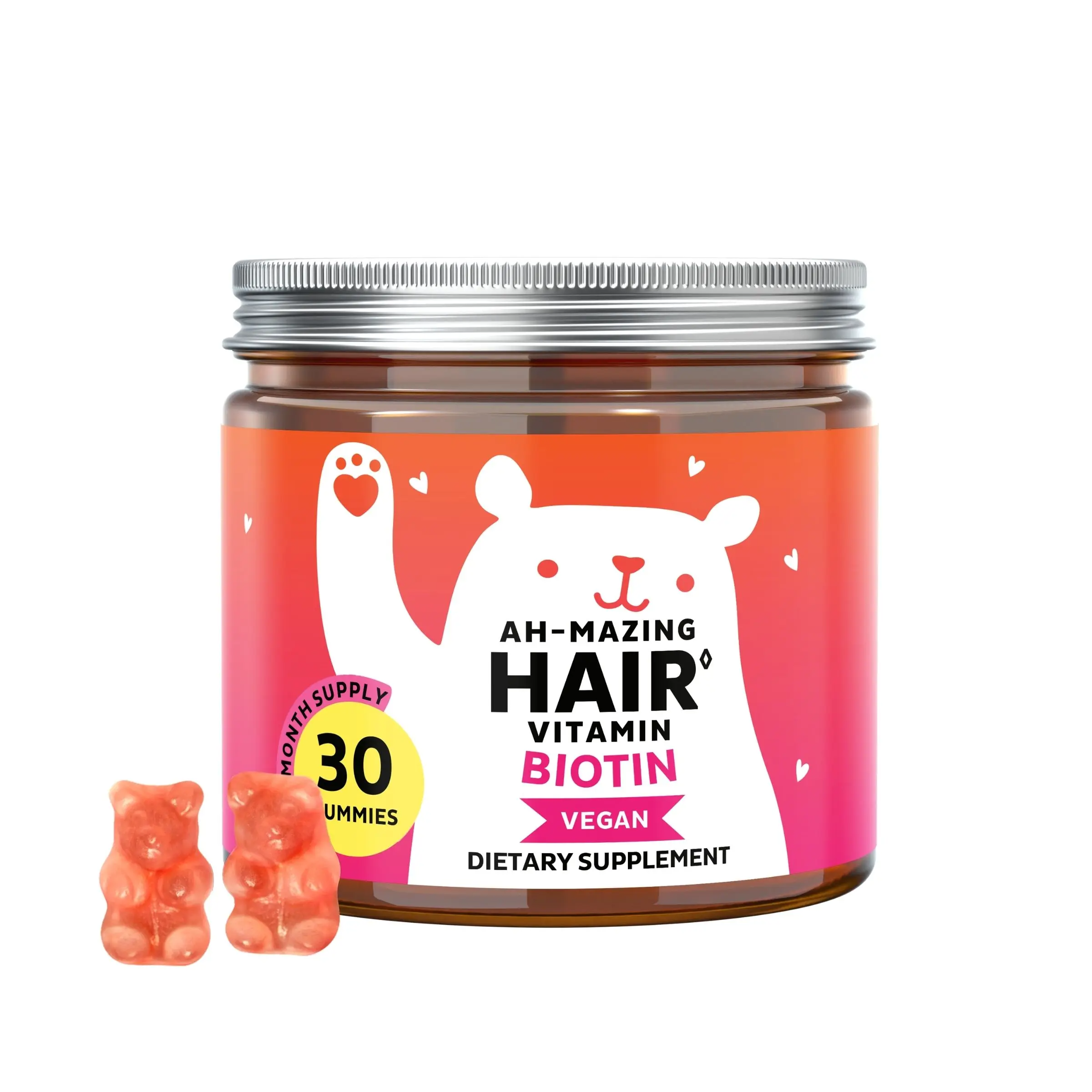 Bears with Benefits Biotin Gummies – 5000mcg | Hair, Skin & Nails | 30 Count