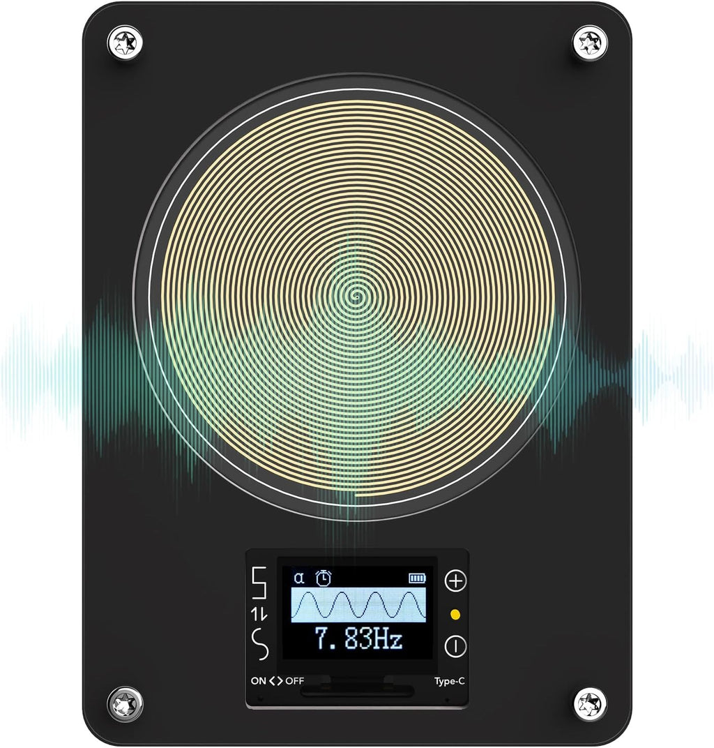 Rechargeable Frequency Generator | Stress Relief & Relaxation Device | Black & White