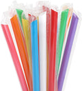 Jumbo Boba Straws | Wide Mouth Bubble Tea & Milkshake Straws | Colorful, Individually Wrapped | 1, 5 or 10-Pack