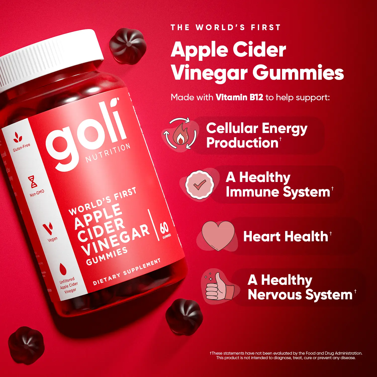 Power Wellness Duo Gummies – 3-in-1 Pre, Pro & Postbiotic + ACV & Vitamin B12