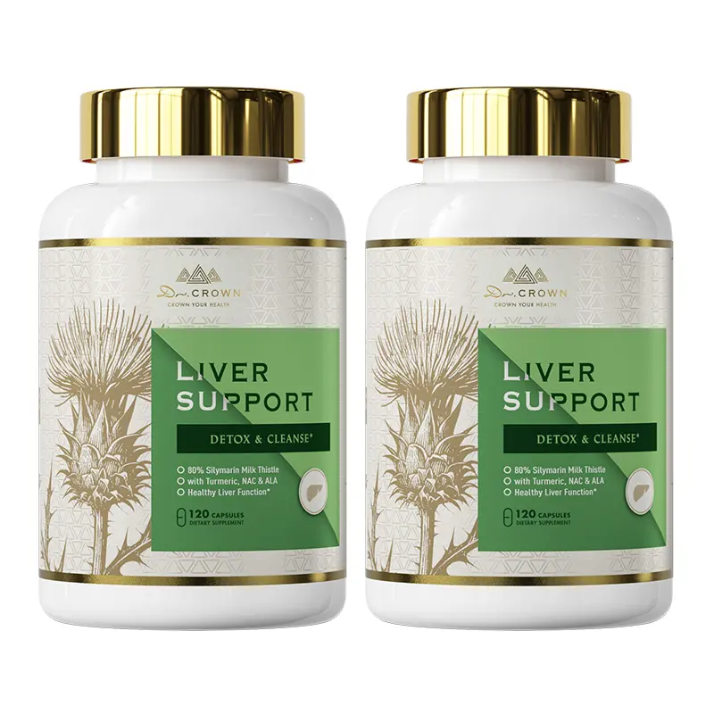 Liver Support & Detox Capsules – Milk Thistle, NAC, ALA & Turmeric | 120 Count