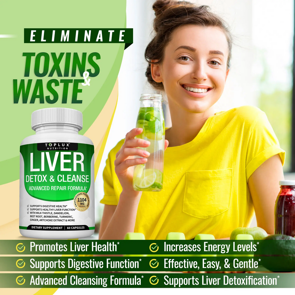 Toplux Liver Cleanse Detox & Repair Supplement | Supports Liver Health, Digestion & Overall Wellness