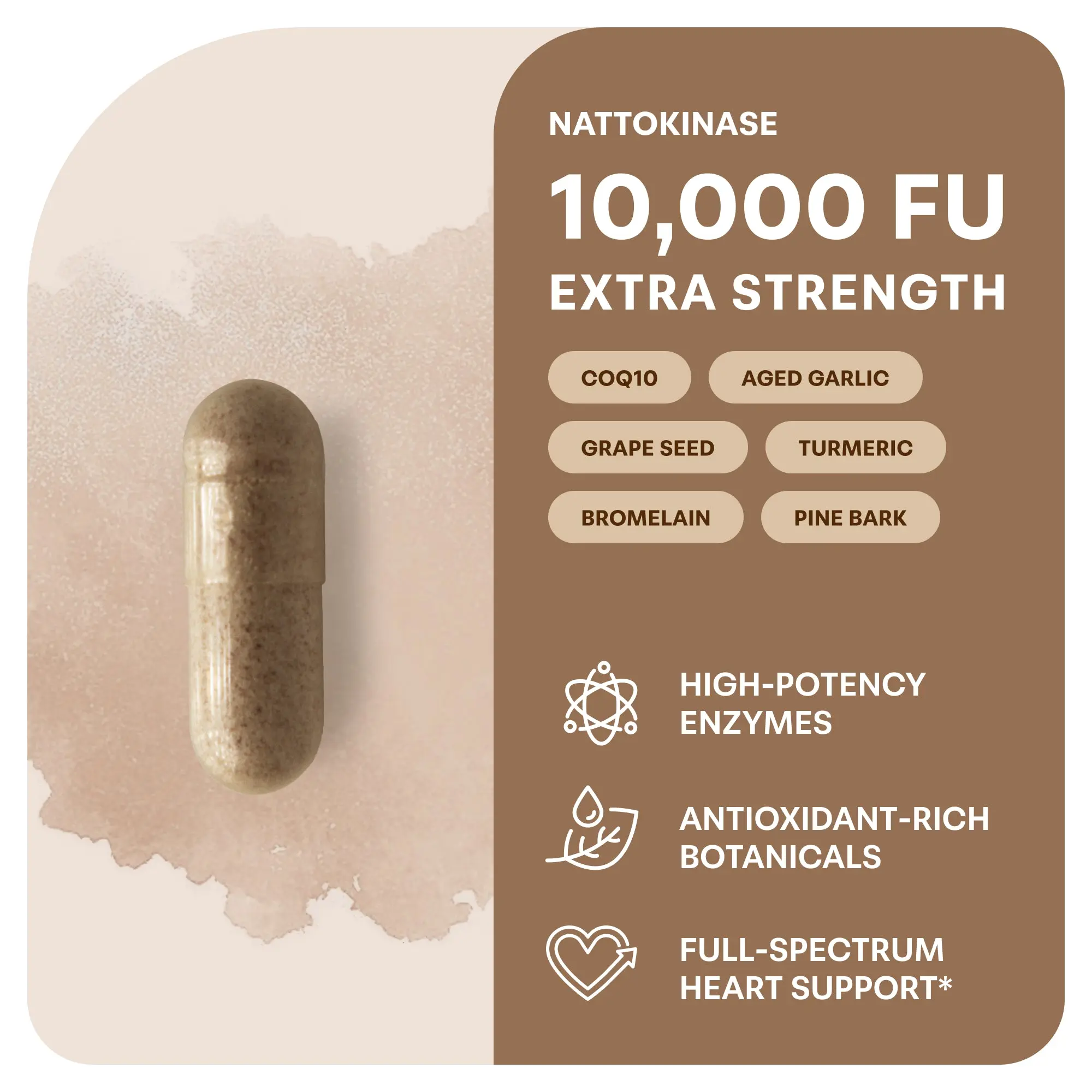 Micro Ingredients Nattokinase 10,000FU | CoQ10, Turmeric & Aged Garlic | 240 Vegetarian Capsules