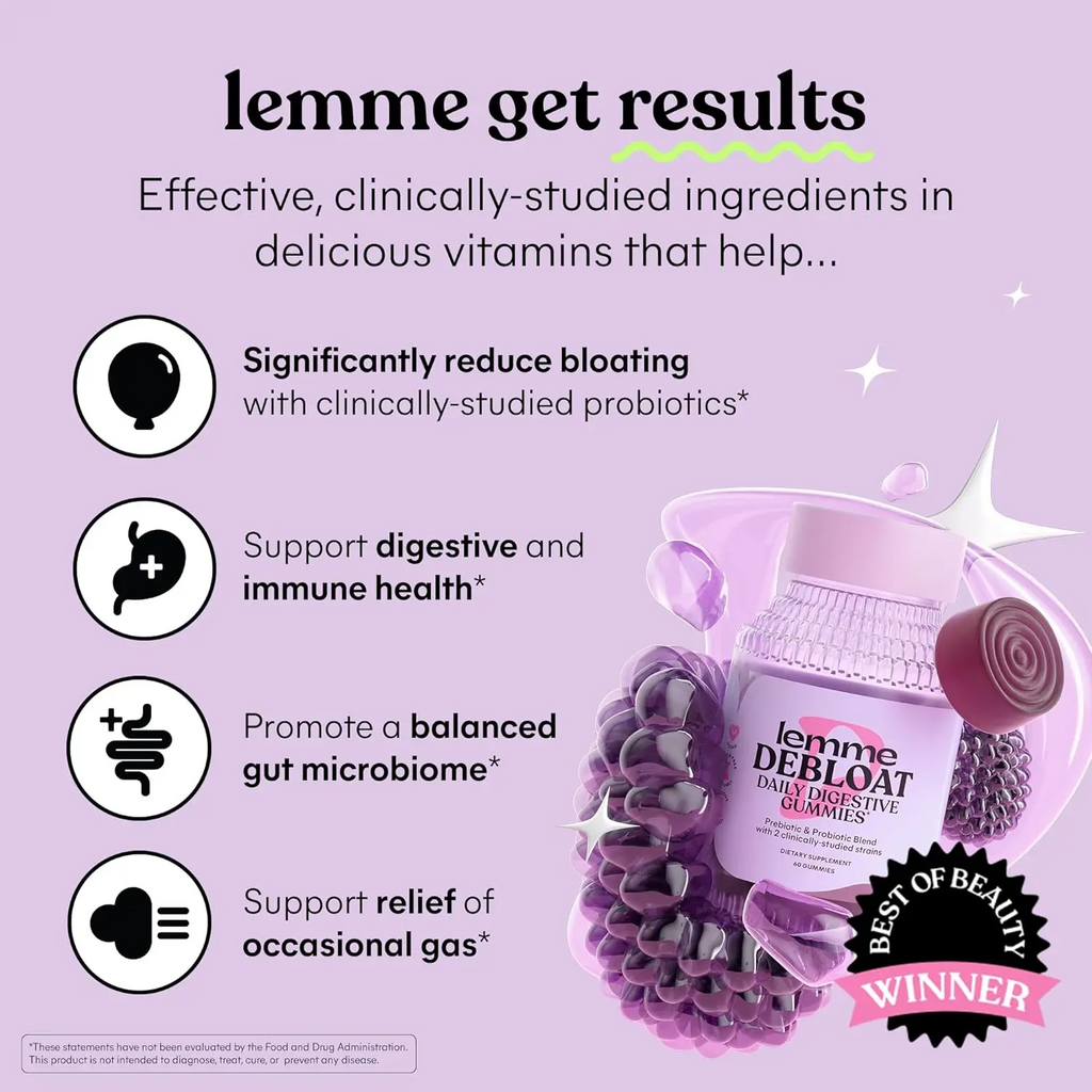 Lemme Daily Digestive Bundle – Fiber + Debloat Gummies for Gut Health