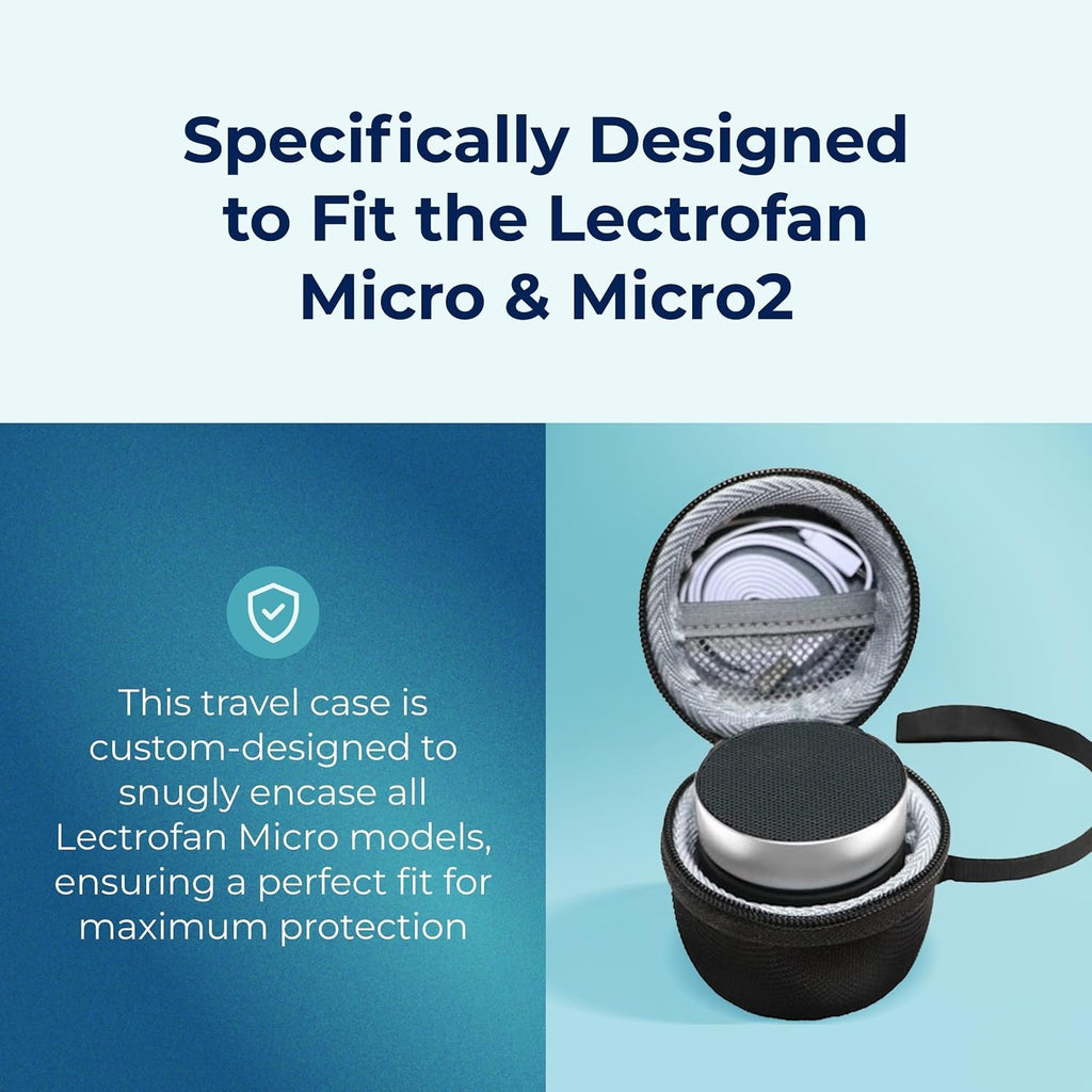 LectroFan Micro2 Portable Sound Machine | White Noise, Fan Sounds & Sleep Aid | Travel-Friendly | Black