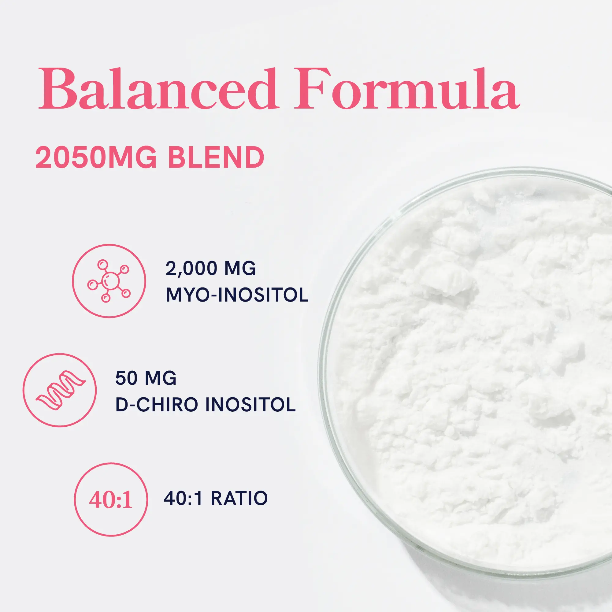 Myo+D-Chiro Inositol 40:1 – 2000mg Women's Hormone & Ovarian Health