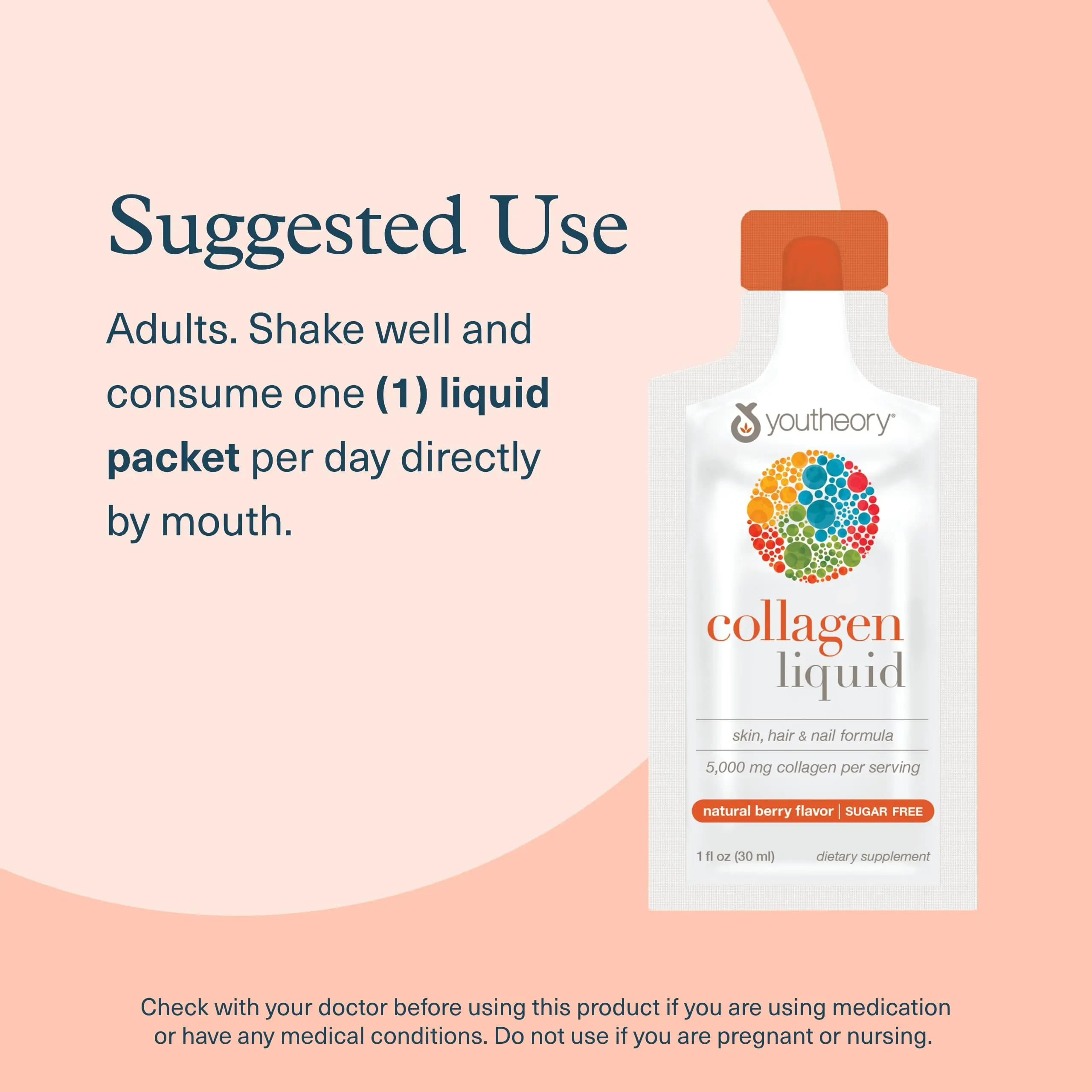Collagen Liquid 5000mg – Hair, Skin, Nails & Joints | Berry Flavor