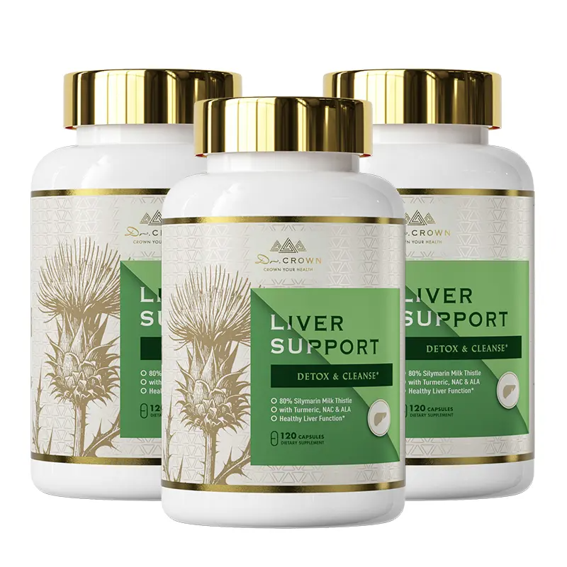 Liver Support & Detox Capsules – Milk Thistle, NAC, ALA & Turmeric | 120 Count