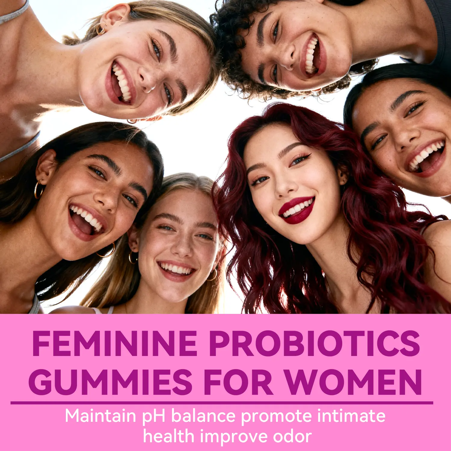 Feminine Probiotic Gummies – pH Balance & Dryness Relief | Pineapple Flavor