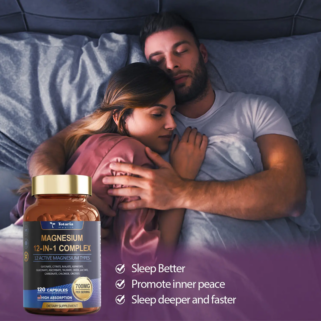 Totaria Magnesium 12-in-1 Complex 700mg – Muscle, Heart, Nerve & Bone Support
