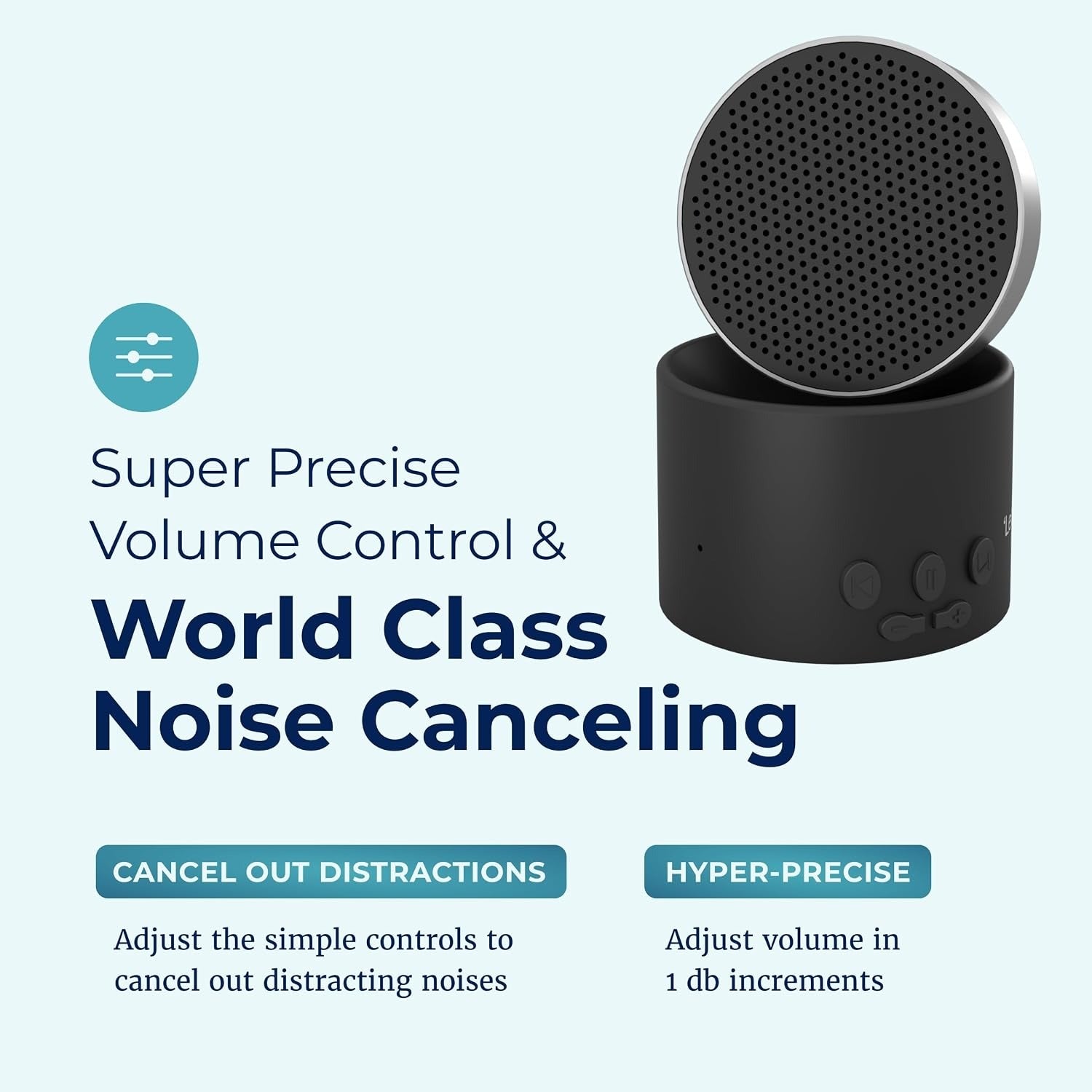 LectroFan Micro2 Portable Sound Machine | White Noise, Fan Sounds & Sleep Aid | Travel-Friendly | Black