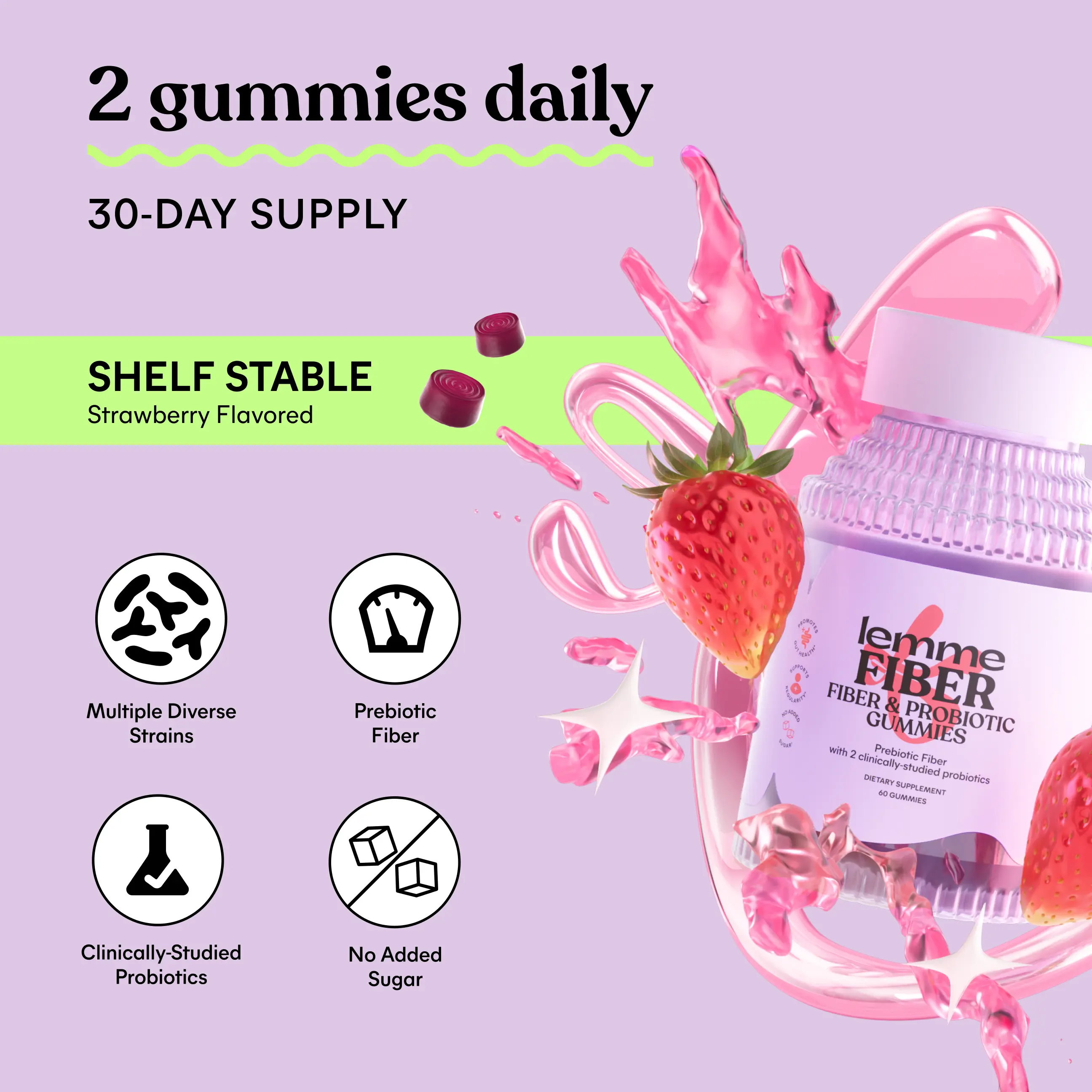 Lemme Daily Digestive Bundle – Fiber + Debloat Gummies for Gut Health