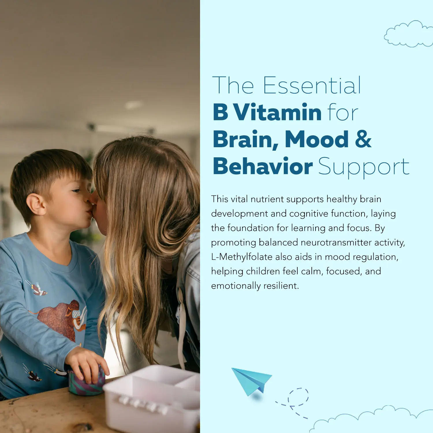Triquetra Organic Kids Methylfolate + Methyl B12 | Berry Flavor Liquid Drops | Mood, Behavior & Cognition Support