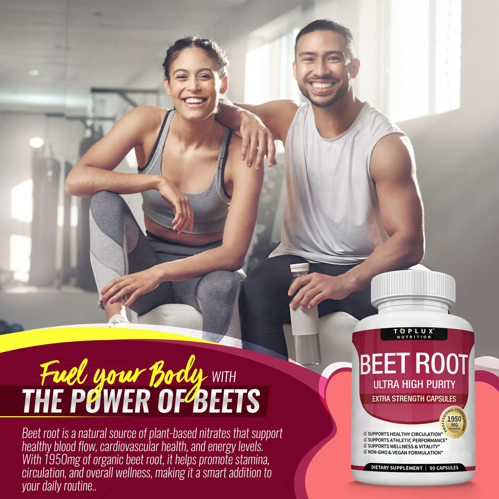 Organic Beet Root Capsules – Supports Blood Flow, Circulation & Energy