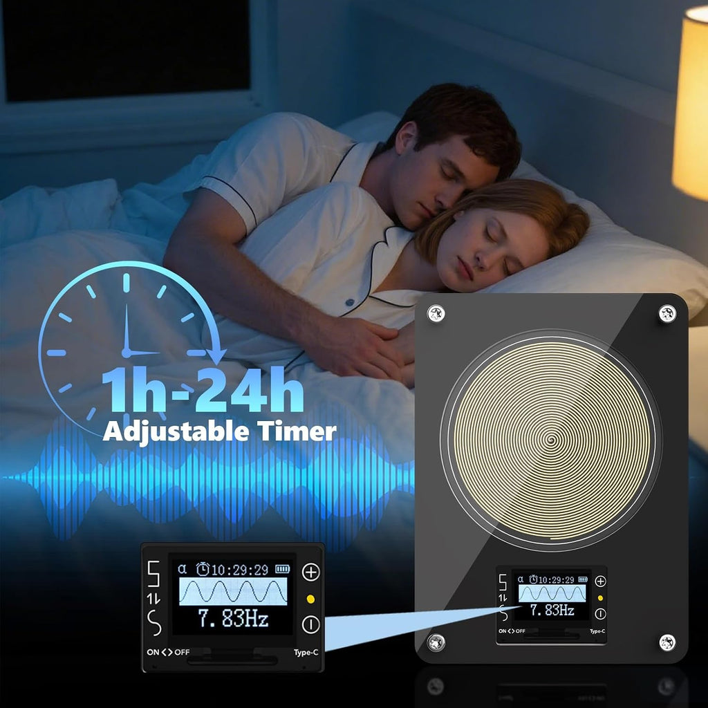 Rechargeable Frequency Generator | Stress Relief & Relaxation Device | Black & White