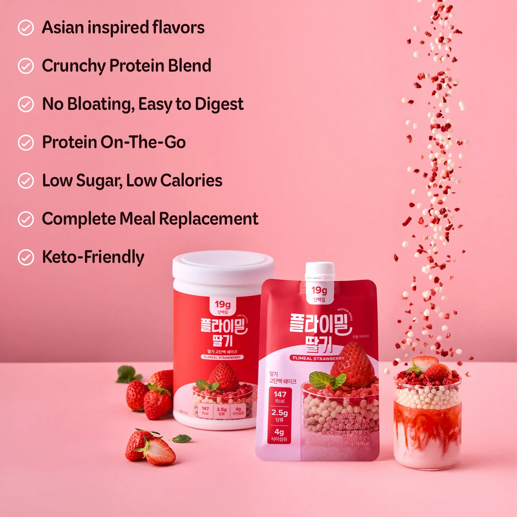 Flimeal Crunchy Protein Powder Bulk Duo – Keto-Friendly Meal Replacement | Cupcake Flavor