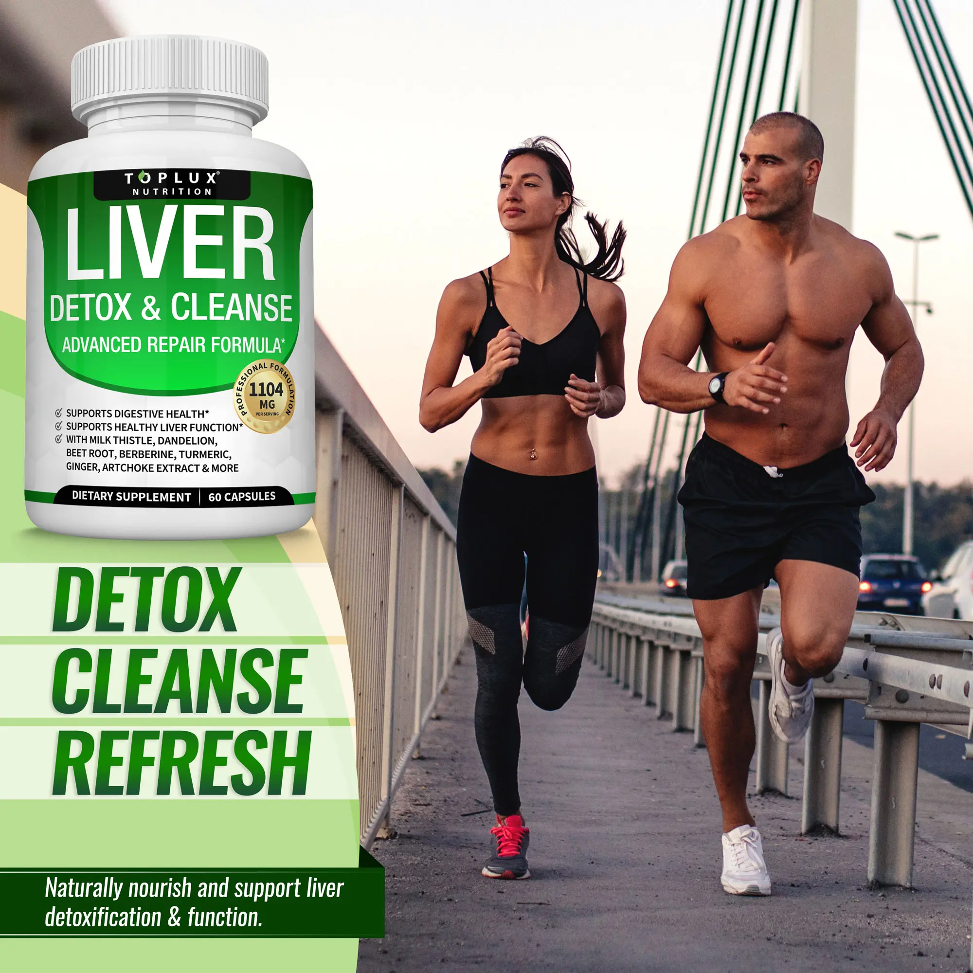 Toplux Liver Cleanse Detox & Repair Supplement | Supports Liver Health, Digestion & Overall Wellness