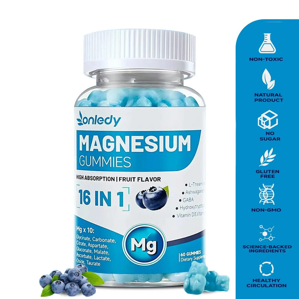 Onledy 16-in-1 Magnesium Complex Gummies – Sleep, Stress Relief & Energy