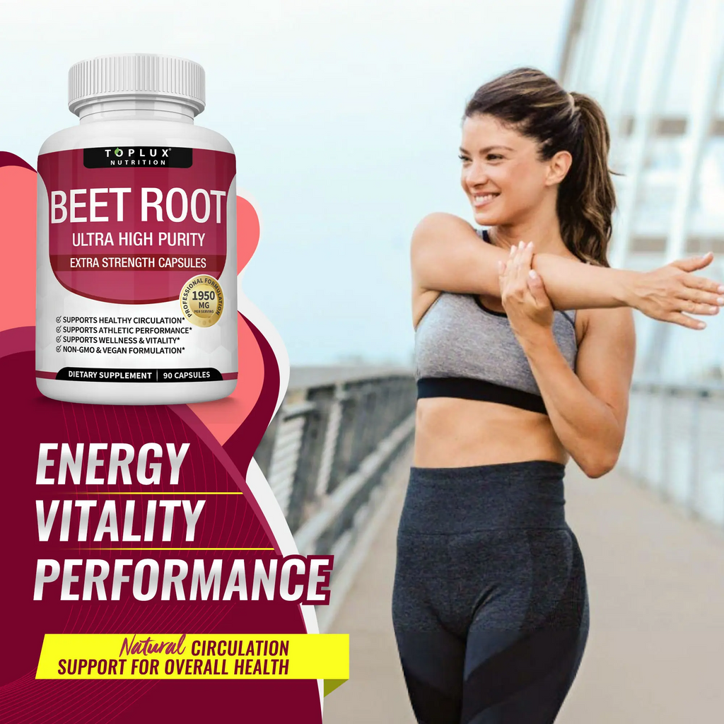 Organic Beet Root Capsules – Supports Blood Flow, Circulation & Energy