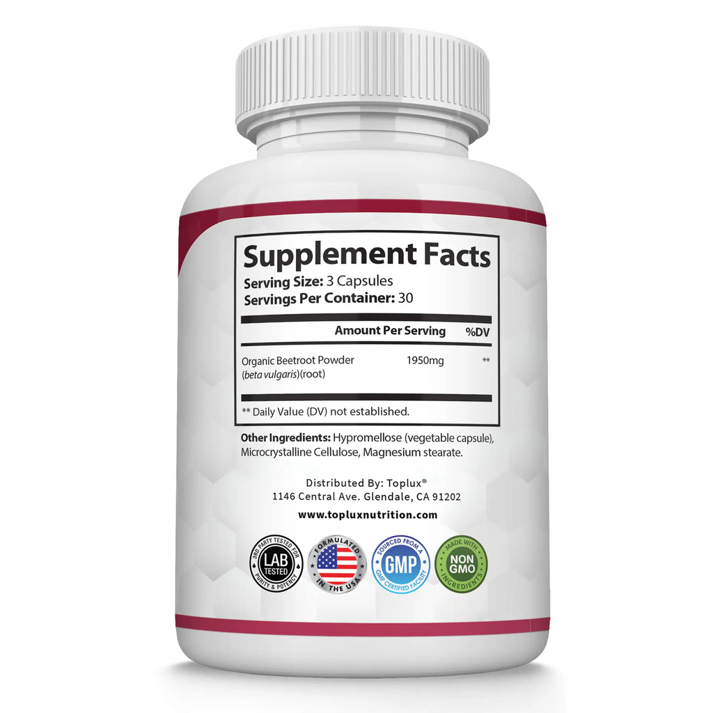 Organic Beet Root Capsules – Supports Blood Flow, Circulation & Energy
