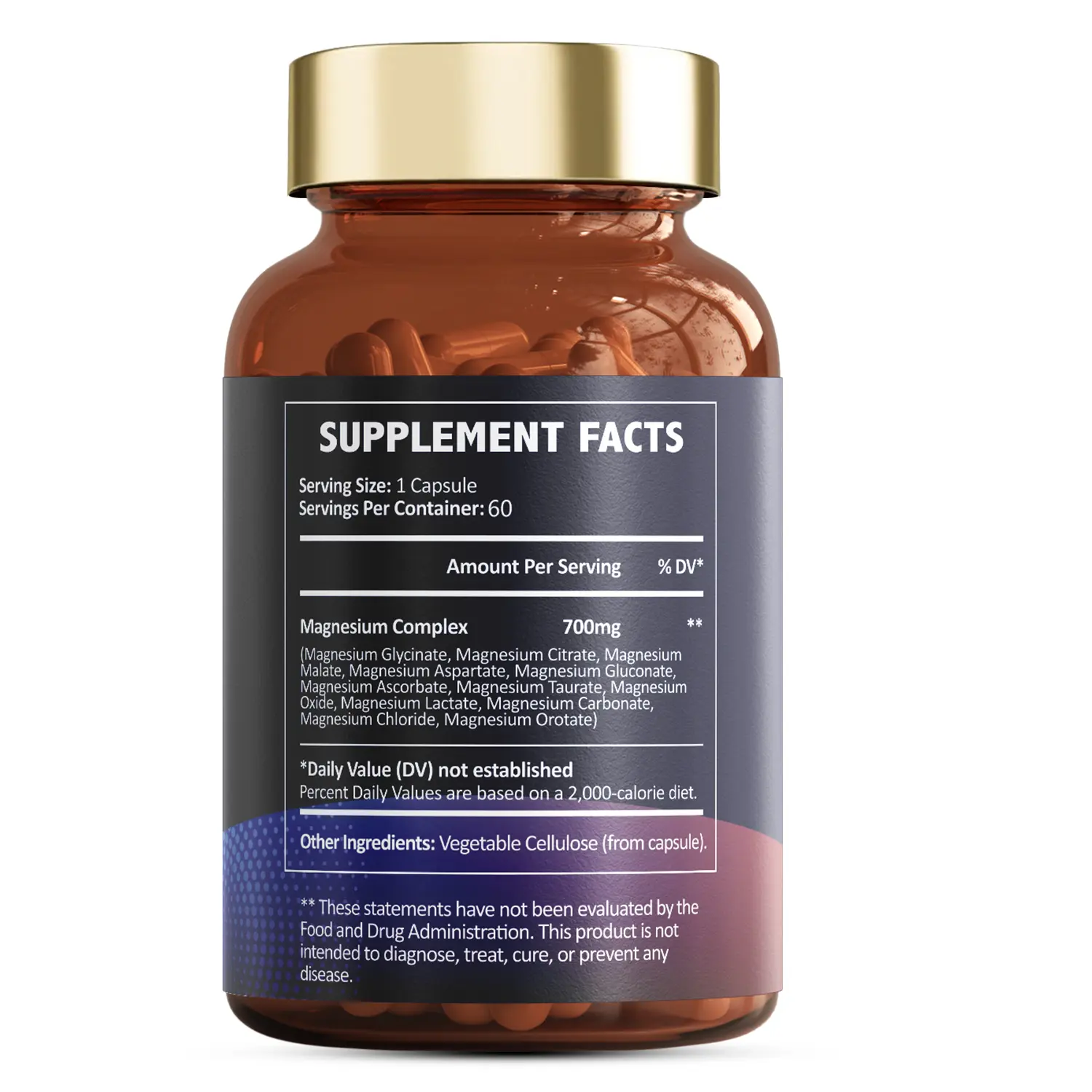 Totaria 12-in-1 Magnesium Complex 700mg – 60 Vegan Capsules | Sleep & Muscle Support
