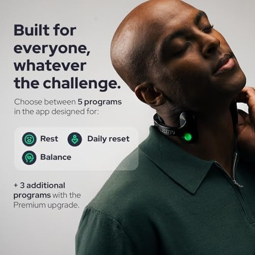 Pulsetto FIT Wellness Wearable | Stress Relief, Focus & Sleep | Patented Neuro Technology + Travel Case