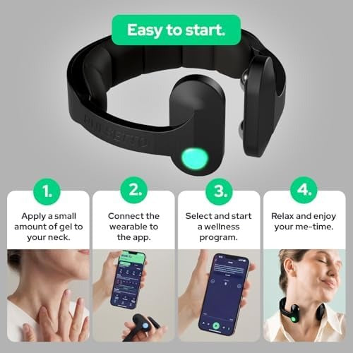 Pulsetto FIT Wellness Wearable | Stress Relief, Focus & Sleep | Patented Neuro Technology + Travel Case