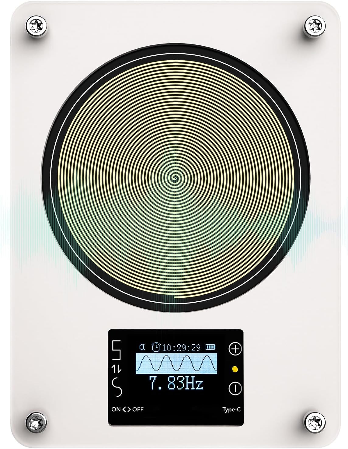 Rechargeable Frequency Generator | Stress Relief & Relaxation Device | Black & White